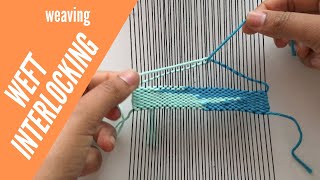 Weft Interlocking  Weaving Techniques [upl. by Fulbert]