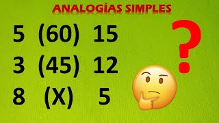 RAZONAMIENTO MATEMÁTICO  ANALOGÍAS SIMPLES [upl. by Trebbor]