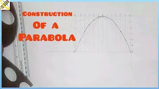 ParabolaRectangular method in  Technical drawing  construction [upl. by Darlene]