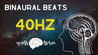 BINAURAL BEAT 40Hz  Relax  Increase concentration  24H NO ADS [upl. by Atikihc]