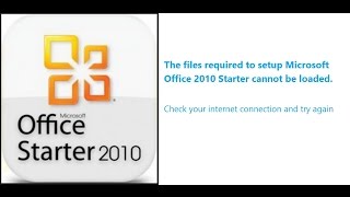 Office 2010 Starter Install  No Internet Connection Fix [upl. by Carlock124]