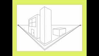 2point perspective city drawing tutorial [upl. by Akinek44]