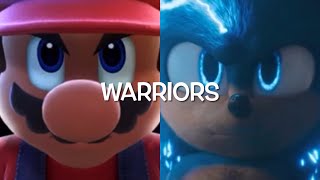 Mario and Sonic AMV Warriors with lyrics [upl. by Kaleena]