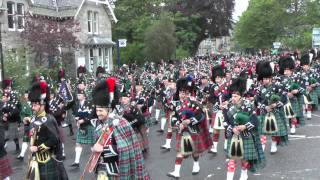 GWC playing in Massed Pipe Bands at Braemar Gathering 2011 1 [upl. by Dnomde354]