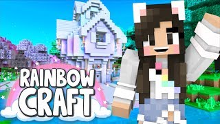 💙NEW Minecraft SURVIVAL SERIES Rainbowcraft Ep1 [upl. by Joletta38]