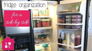 Easy Fridge Organization for a side by side fridge [upl. by Mckale]