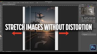 How To Stretch Images Without Distortion  Photoshop Tutorial [upl. by Lynad207]