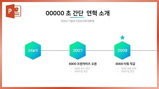 초간단 연혁 PPT 디자인 만들기 애니메이션 활용법 이지쌤 파워포인트 [upl. by Airam]