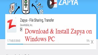 How to install Zapya for PC windows 811087 Laptop [upl. by Adlez]