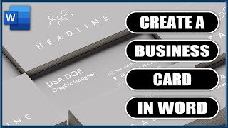 Create a Business Card in Word  Microsoft Word Tutorial [upl. by Verney818]