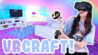 💙 Decorating my HOUSE in VIRTUAL REALITY VRCRAFT Ep 3 [upl. by Adama]