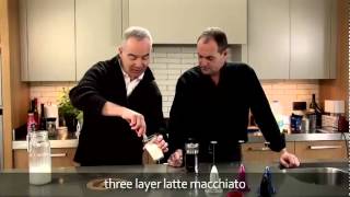 aerolatte  milk frother makes three layer caffè latte macchiato [upl. by Melquist353]