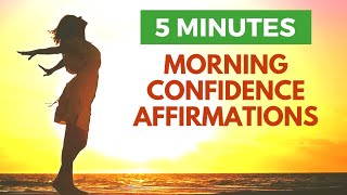 5 Minute Morning Affirmations for Confidence  21 Day Challenge [upl. by Nylitak751]