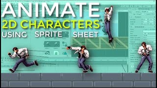 How To Animate 2D Characters Using Sprite Sheet in Unity [upl. by Hnirt]