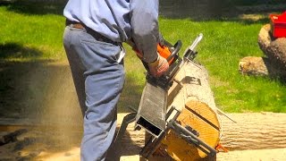 STIHL CHAINSAW MILL 036 [upl. by Sinnylg]