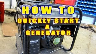 HOWTO Quickly Start A Generator That Wont Start [upl. by Clemen]