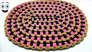 Super beautiful doormat idea doormat making at home paydan banane ka tarika [upl. by Seafowl]