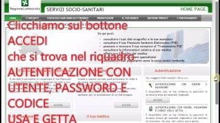 Tutorial Primo accesso fascicolo sanitario elettronico Regione Lombardia CRS [upl. by Nazay]