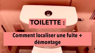 Toilette  Comment localiser une fuite  démontage [upl. by Arondell]