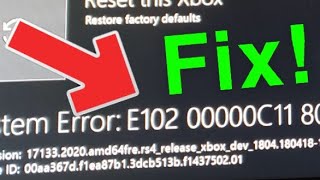 Xbox One Error Code E102 Fix [upl. by Aohsoj]