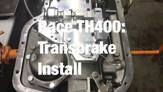 Race TH400 Transbrake Install [upl. by Yrrej941]