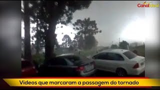 Vídeos que marcaram a passagem do tornado por Xanxerê [upl. by Enyal]