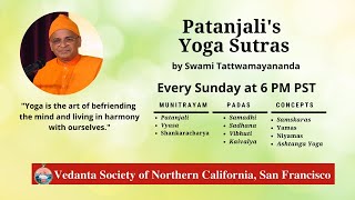 Patanjalis Yoga Sutras  Class 1  Swami Tattwamayananda [upl. by Meehsar559]