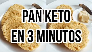 🍞 PAN KETO FACIL EN 3 MINUTOS  3 MINUTE MICROWAVE KETO BREAD  Manu Echeverri [upl. by Nyrmak]