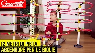 MEGA PISTA delle BIGLIE Quercetti di 12 metri con ascensore [upl. by Eiblehs]