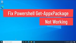 Fix Powershell GetAppxPackage not working [upl. by Odnumyar]