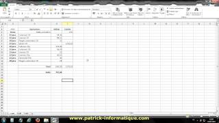 Tuto  Excel 2010  Relevé bancaire complet  Extrait [upl. by Grayce]