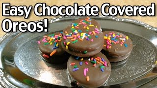 Easy Chocolate Covered Oreos [upl. by Asiram]