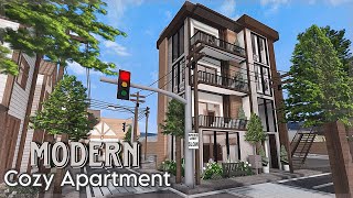 BLOXBURG Modern Cozy Apartment  speedbuild  tour ♡ [upl. by Cchaddie]