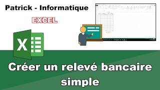 Tuto Excel 2013  Créer un relevé bancaire simple [upl. by Kerns]