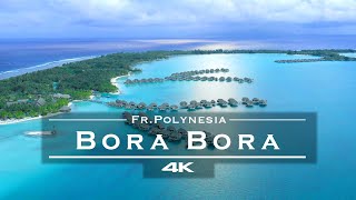 Bora Bora French Polynesia 🇵🇫  by drone 4K [upl. by Oijile]