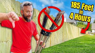 Installing A No Dig Privacy Fence Crazy Fast [upl. by Hillegass692]