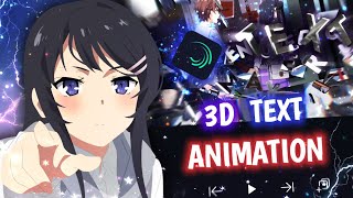 Tutorial 3D Text Animation AMV  Alight Motion [upl. by Hasila]