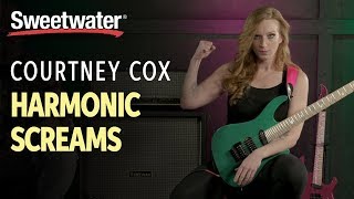 Courtney Cox Teaches Harmonic Screams  Guitar Lesson [upl. by Atnuahs]