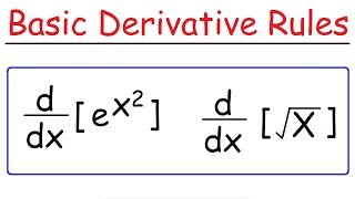 Basic Differentiation Rules For Derivatives [upl. by Ahsiad]