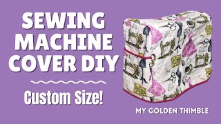 How to make a sewing machine cover Custom Pattern [upl. by Eahsat553]