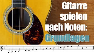 Gitarre Noten lesen lernen  Noten lernen Gitarre 1 [upl. by Lertsek]