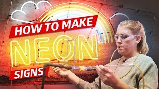 How Neon Signs Are Made for Restaurants — How to Make It [upl. by Ecnerwal130]