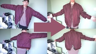 How to Slim An Oversized Bomber Jacket [upl. by Curtis338]