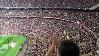 Bubbles at Wembley West Ham fans [upl. by Tnecnev]