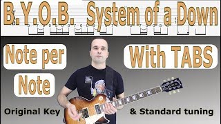 BYOB  System of a Down Guitar Lesson Tutorial TAB How to play [upl. by Oza]