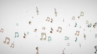 Music Notes floating from the side white background Particular  free motion graphics [upl. by Katrinka]