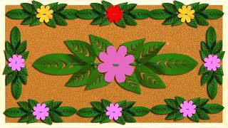 Decorate Bulletin Board with FLOWERS amp LEAVES  Part 1  DIY [upl. by Stella]