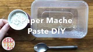 How to make Paper Mache Paste without glue  Fast Easy ONLY TWO INGREDIENTS Papier Mache Recipe [upl. by Joseito]