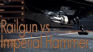 Elite Dangerous Railgun vs Imperial Hammer [upl. by Macrae]