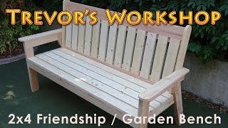 2x4 friendship  garden bench [upl. by Yraht]